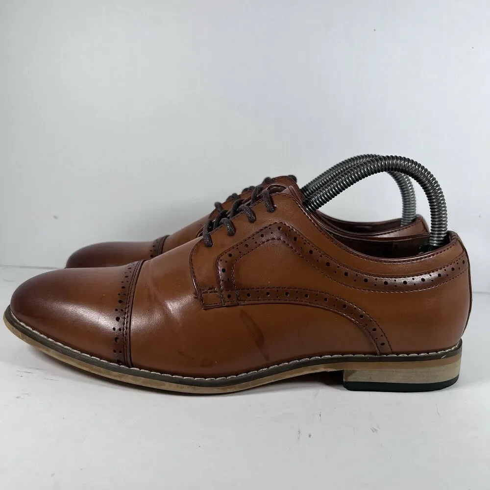 Stacy Adams Kids Dickinson Lace Up Cap Toe Oxford Dress Shoes Youth Size 5